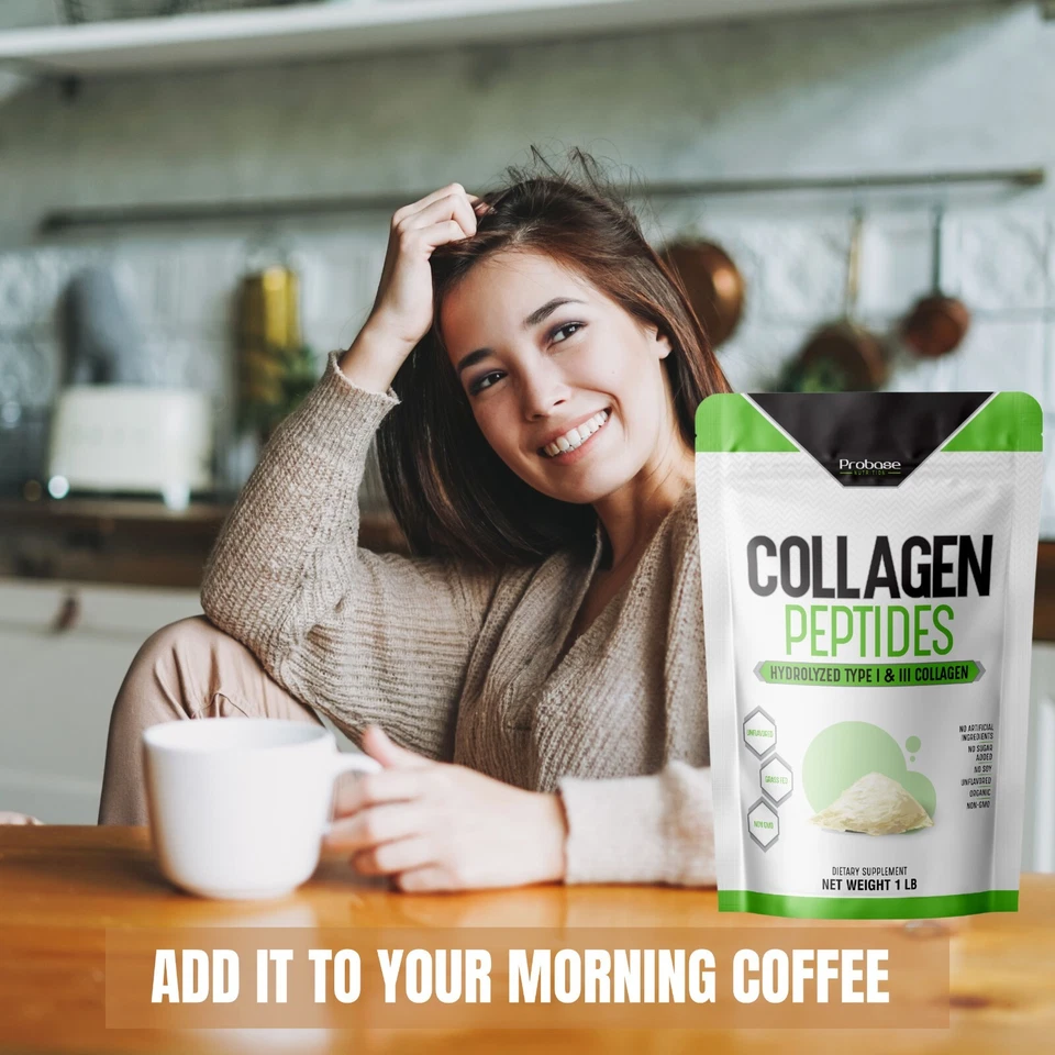 Probase Nutrition Hydrolyzed Grass-Fed Collagen Peptides Powder - 1 Pound - Image 3 of 4