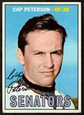  1967 Topps Cap Peterson #387 Washington Senators