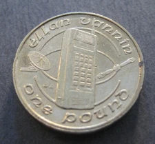 1994 Isle of Man One Pound * Cell Phone Satellite Technology * - (P1098)
