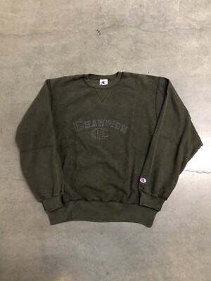 Vintage 90s Champion Logo Spellout Inside Out Sweatshirt Adult