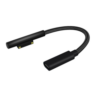 Nylon Braided Type C Female 45W 15V/3A PD Charging Cable for Microsoft Surface
