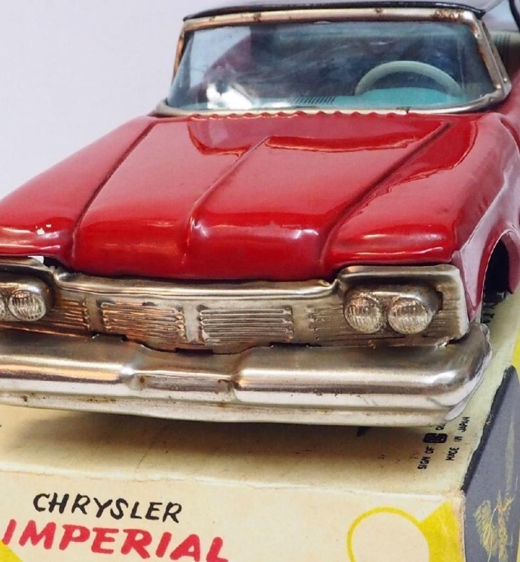 Bandai Original Tin Toy Friction CHRYSLER IMPERIAL Sedan W Bandai Original Tin Toy Friction CHRYSLER IMPERIAL Sedan W