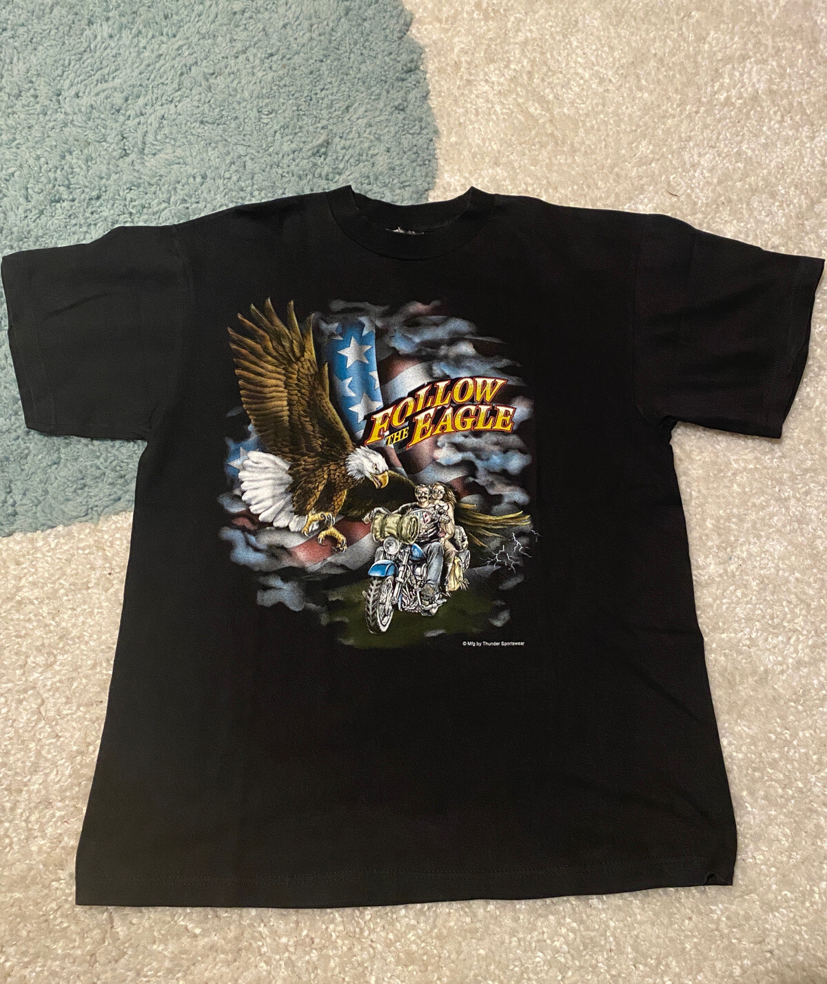 Vintage Follow the Eagle Thunder Sportswear TShirt M… Gem
