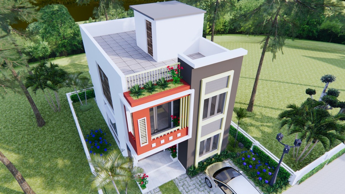 plan maison 3 chambres 2 salles de bain - Plan de construction