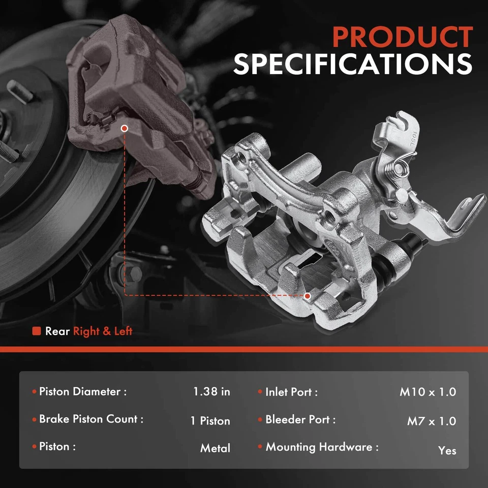 Par de pinzas de freno traseras con soporte para Mazda Miata 01-05 con suspensión deportiva Foto 2 de 4