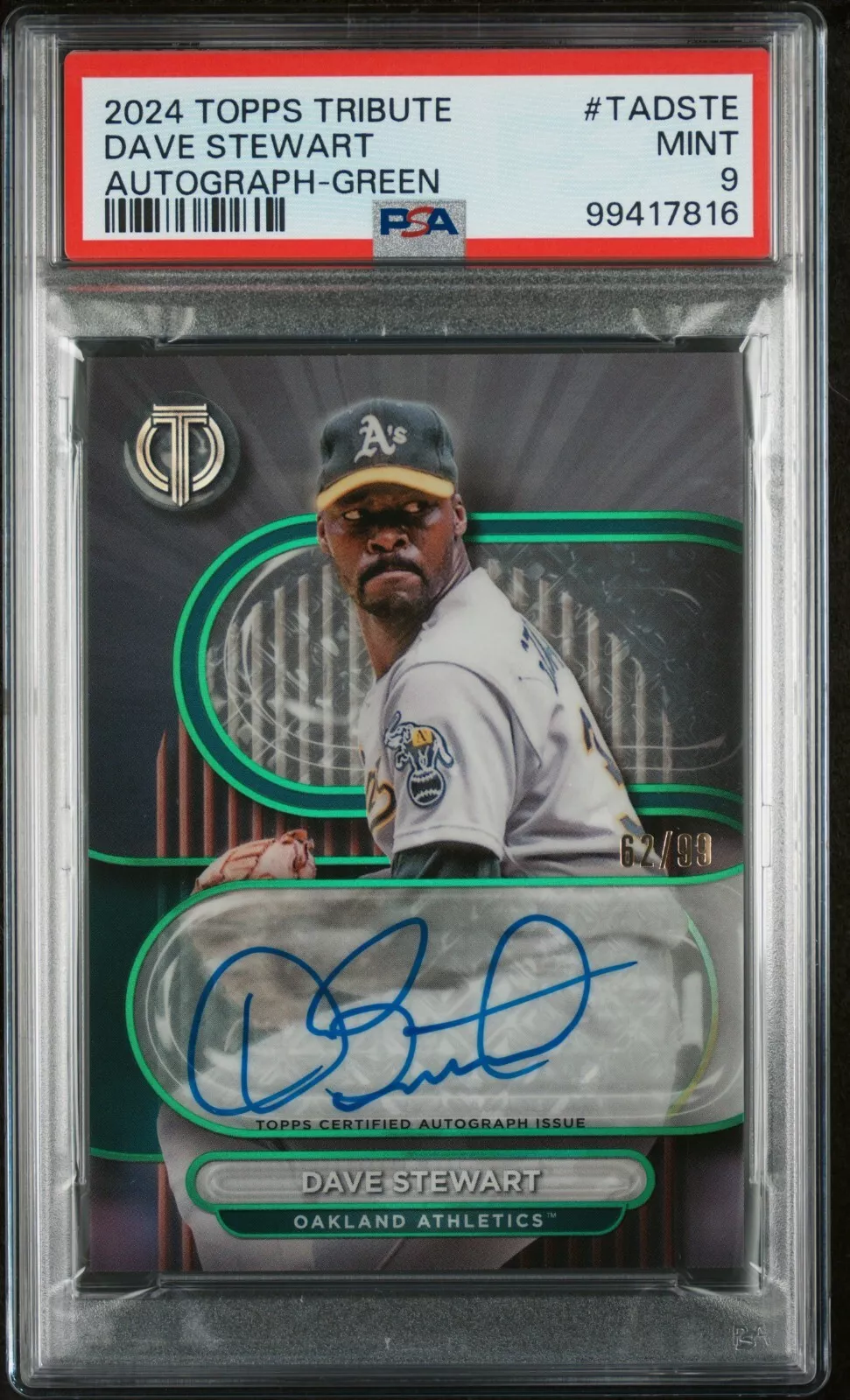 Dave Stewart trading card