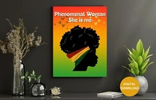 Phenomenal Woman Wall Art~ African Woman~ Woman~ Beauty~ Printable Download