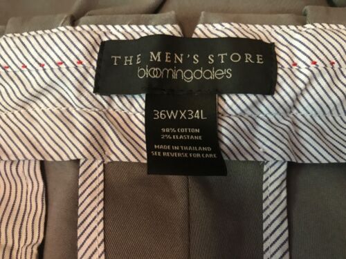The Men’s Store Bloomingdales Gray Cotton Slacks 36x34, 34x30 - Picture 9 of 10