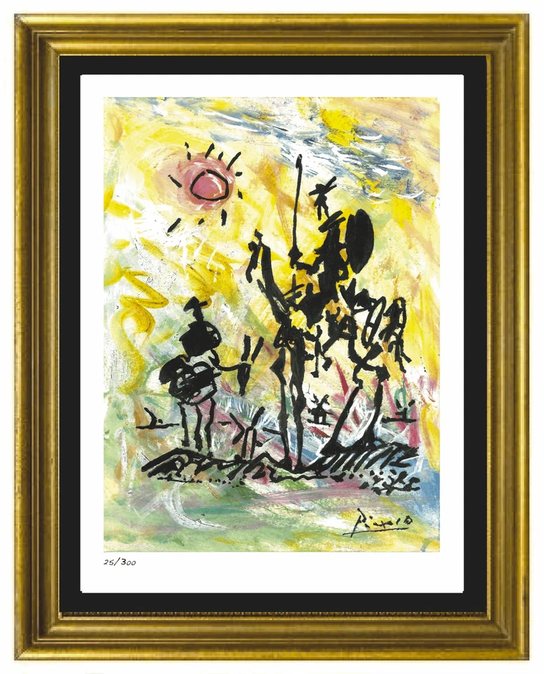 2 Don Quijote Picasso und Dali nummerierte limitierte Auflage Drucke (ungerahmt) - Bild 2 von 3