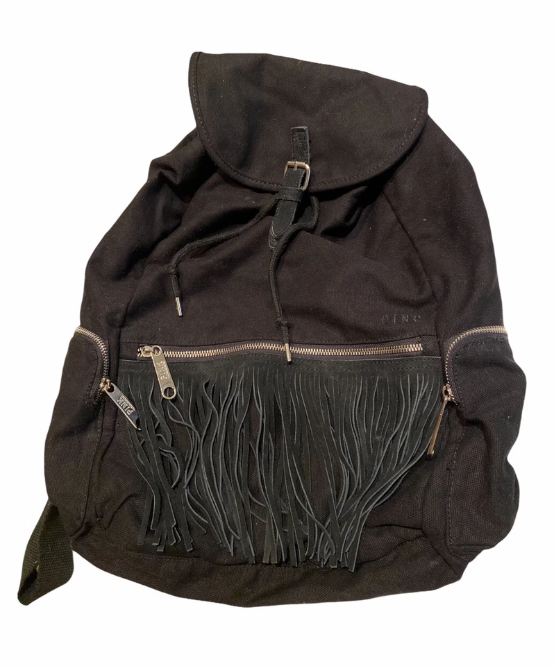 Cartera rosa de lona con flecos de Victoria’s Secret Foto 3 de 4