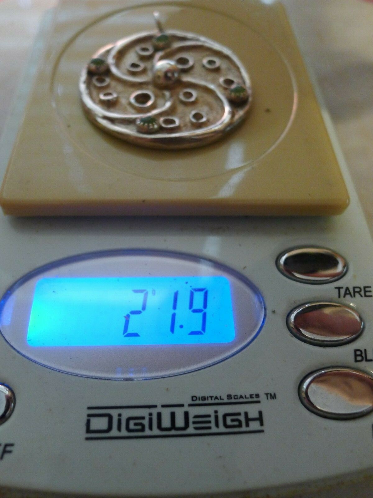 Handmade Large Sterling Silver Statement Pendant … - image 5