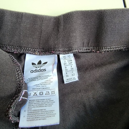 Adidas Women's 3-Stripes Leggings Pants Black White Classic Cotton Sz S - Picture 6 of 9