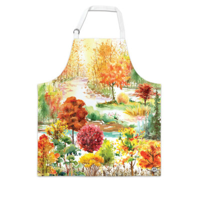 Michel Design Works Cotton Chef's Apron Fall Autumn Orchard Breeze - NEW