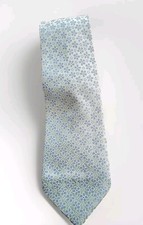 CITY OF LONDON Men's 100 Silk Necktie Classic Designer Mod Floral Green  Blue