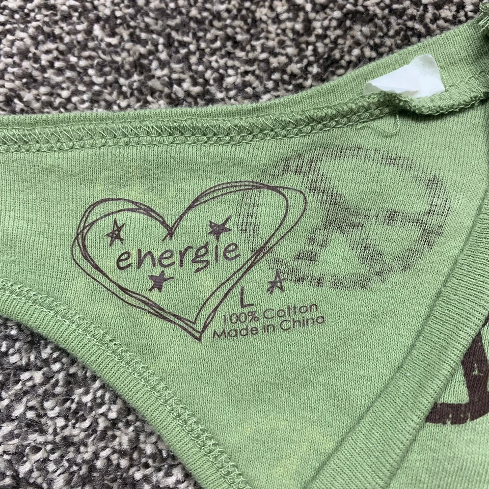 energie молодежи девочек большой короткий рукав мира знак рубашка зеленый открытый назад - Изображение 2 из 4
