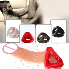 Reusable Silicone Penis Sleeve Scrotum Stretcher Ring Delay Ejaculation MALE