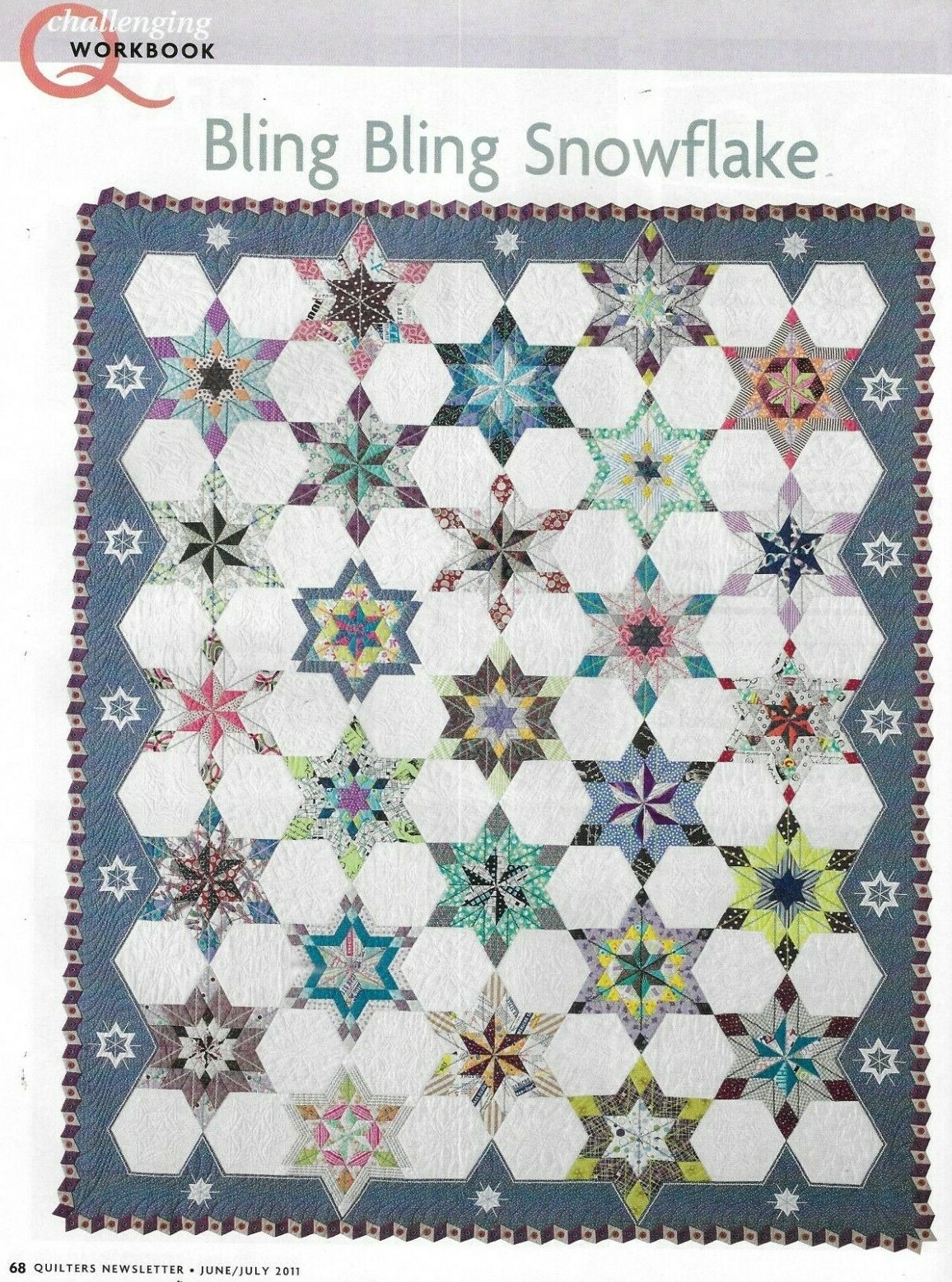 Quilters Newsletter Magazine Draft Design Techniques 3-D Fabric Embellish 2011