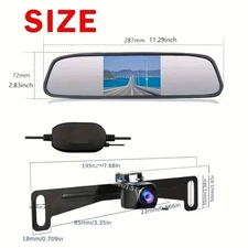 Wireless 4.3" car monitor HD rearview screen backup camera for vehicle parking