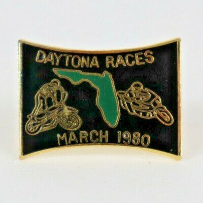 Vintage 1980 Daytona Races Bike Motorcycle Lapel Pin
