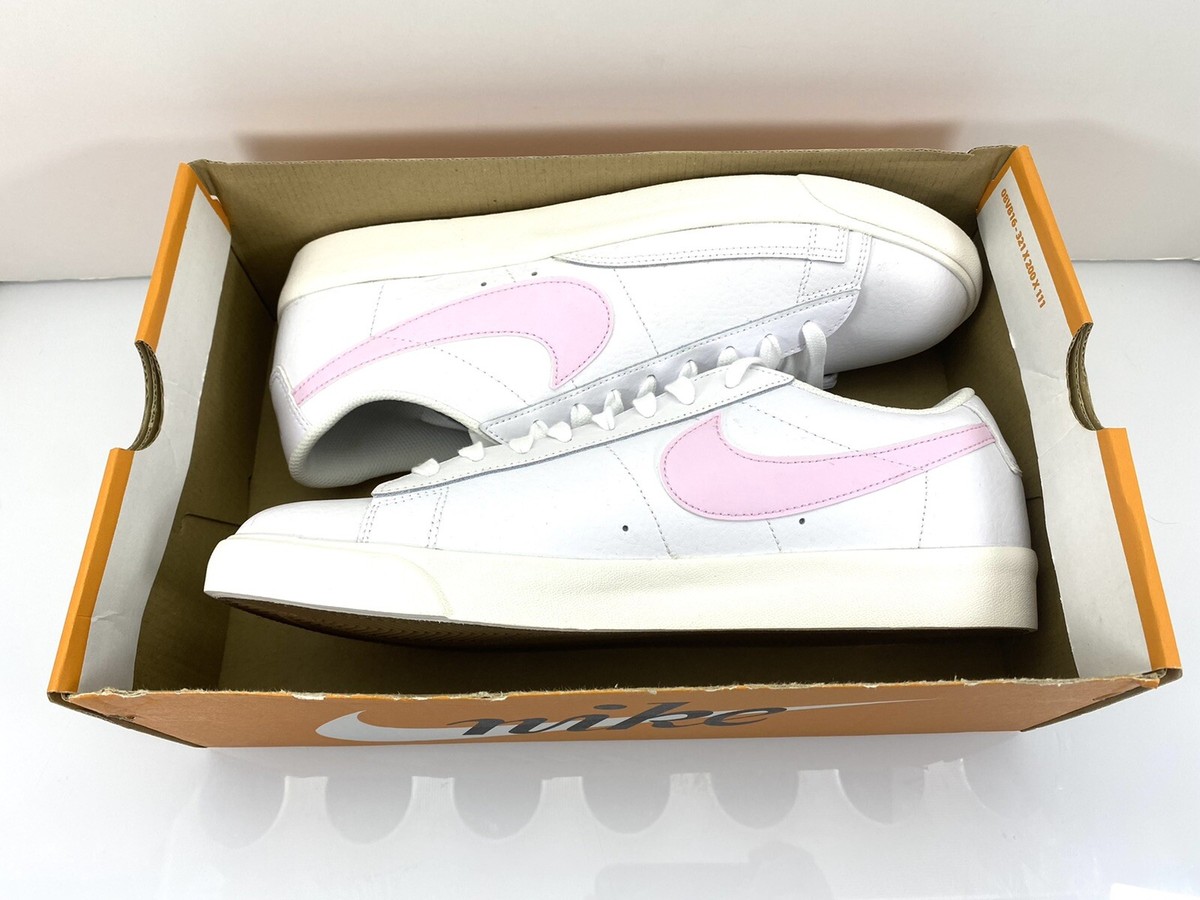 NIKE BLAZER LOW LEATHER WHITE PINK FOAM SAIL CI6377 106 sz 10.5 | eBay