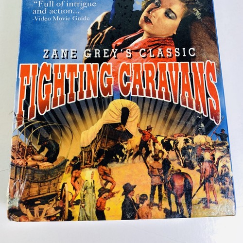 Zane Grey's Classic Fighting Caravans VHS Tape Movie Gary Cooper Black and White - Picture 3 of 9