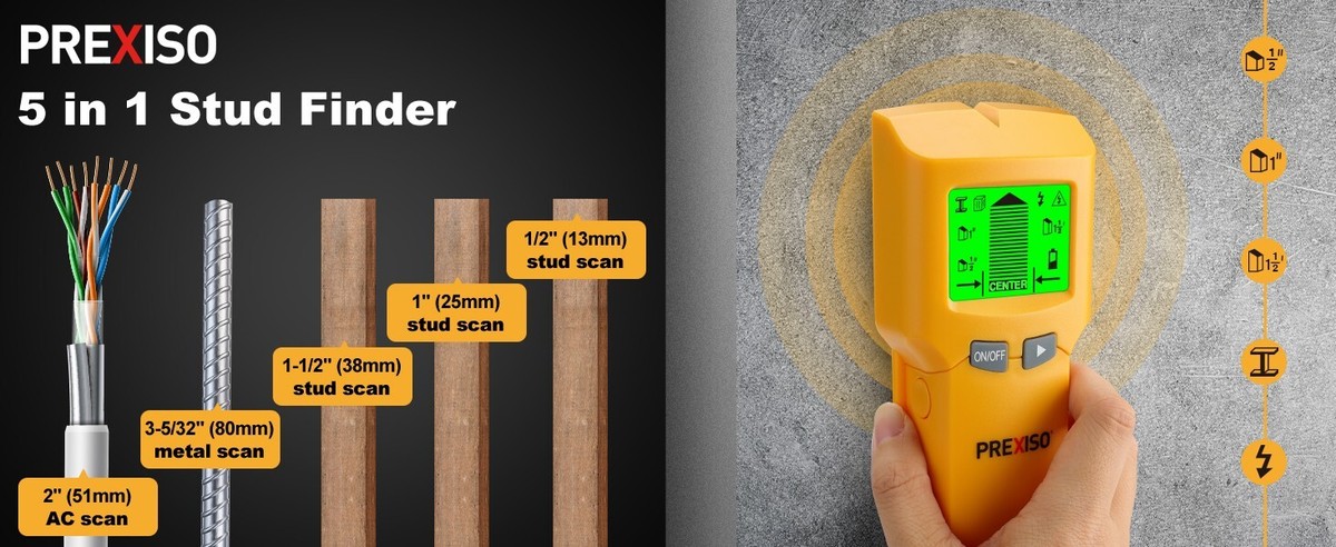5-In-1 Wall Stud Finders&Scanners, Stud Finder Tool for Wood Ac