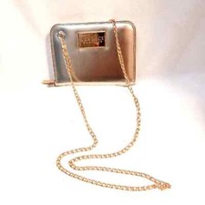 Versace Wallet On A Chain Gold Metallic Versace Parfums Organizer w Gold Chain
