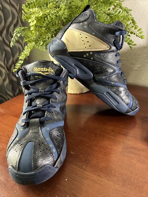 Reebok Kamikaze 1 Mid- All Star - Navy Blue & Gold Shoe M40339