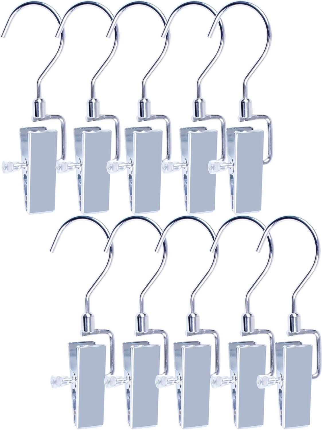 Stainless Steel Swivel Hook Laundry Hangers for Boots Clips Pins Portable-image