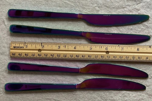 11 Pieces Rainbow Stainless Steel Tableware - Picture 4 of 4