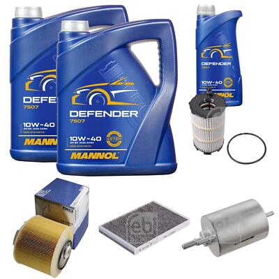 FEBI BILSTEIN Inspektionspaket 11L MANNOL Defender 10W-40 für Audi A6 Allroad