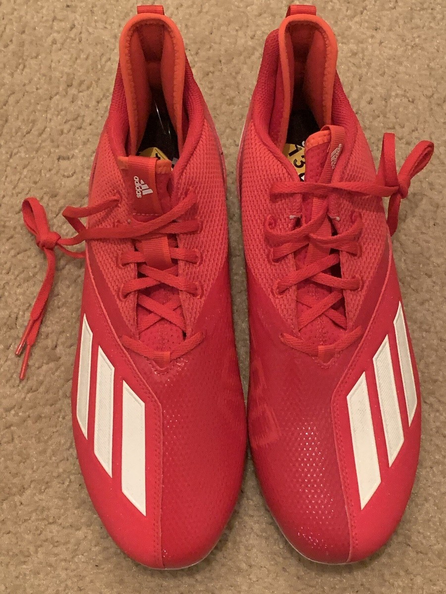 Adidas Adizero Scorch 2 Football Cleats Red White Mens Size  display picture 1