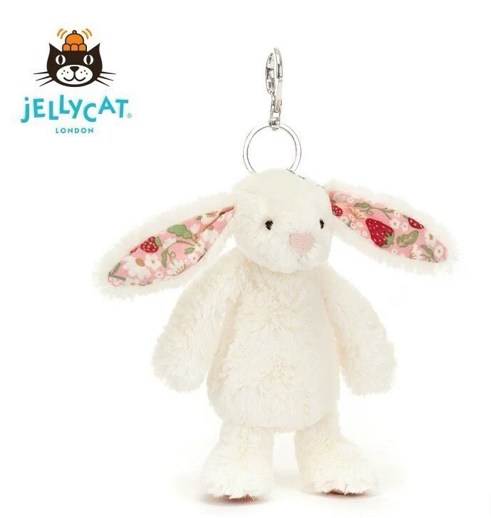 Blossom Cream Bunny 'Berry' Bag Charm 18cm PlushJellycatDoll Soft