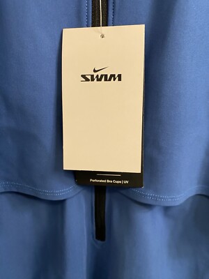 Nike Women's NWT Size XS Blue Victory Luxe Swim 1/2 Zip