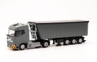"Herpa 316231 Daf Xg StöFfelliner-Sattelzug \"Grau\" Ho 1:87 Neu"