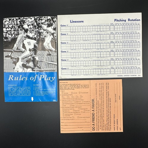 Baseball Strategy Board Game Avalon Hill 1973 Fantasy Baseball Vintage Strategy - Picture 4 of 10