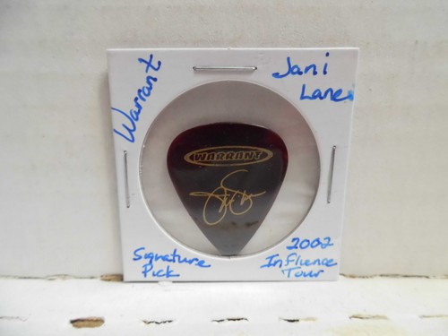 WARRENT "JANI LANE" SIGNATURE/TOUR GUITAR PICK~ 2002~READ DESCRIPTION (2/10)