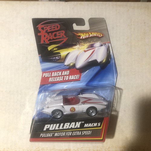 2007 Hot Wheels Speed Racer Pullbax Pull Back Mach 5 Neu in versiegelter Verpackung.