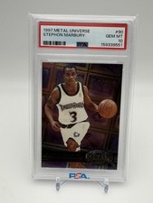 1997-98 Skybox Metal Universe Stephon Marbury #90 Timberwolves PSA 10 GEM MINT