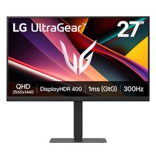 LG 27 Inch UltraGear IPS QHD 1440p 300Hz 1ms G-Sync Compatible Gaming Monitor