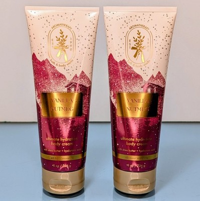 2 pc Vanilla Nutmeg Aromatherapy Bath & Body Works Ultimate Hydration Cream
