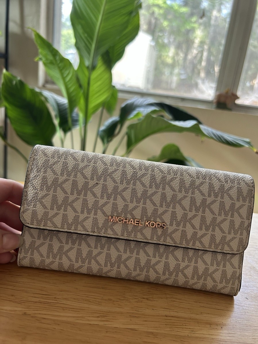 Michael Kors Beige MK Signature Wallet for Women with Logo  display picture 1