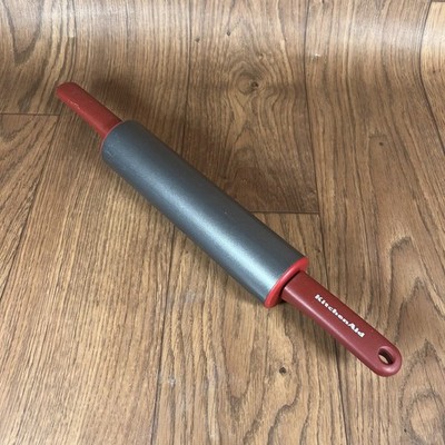 KitchenAid Rolling Pin Red 20'' Non-Stick Steel Classic Baking Tool Heavy Duty