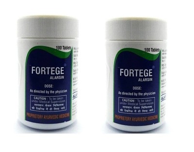 (Pack of 2) Alarsin Fortege (100 Tablets Each), 100% Ayurvedic Formula