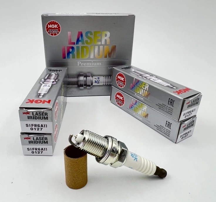 Spark Plug-Laser Iridium High Ignitability NGK SIFR6A11 0127 Set of 4Pcs