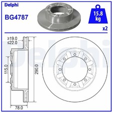 2x Bremsscheibe hinten für Renault Trucks Mascott | 26203119