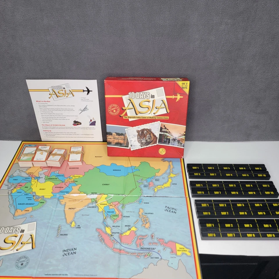 10 DAYS IN ASIA World Connections Travel Geography Game Out of the Box Complete - Image 2 of 4
