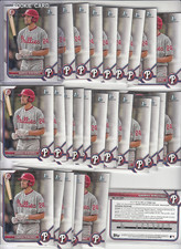 (29) Card Lot 2022 Bowman Draft #BD-142 GABRIEL RINCONES Rookie 1st LOT PHILLIES