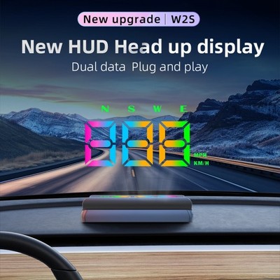 GPS HUD Speedometer KMH MPH Meter HUD Big Font Digital White Green Light Display