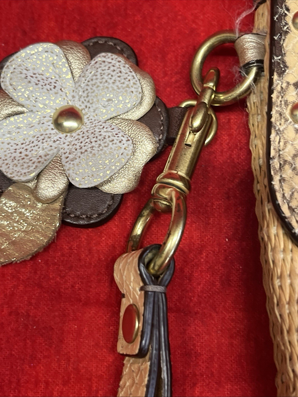 COACH NATALIE STRAW CLUTCH w/ PYTHON EMBOSSED LEA… - image 4